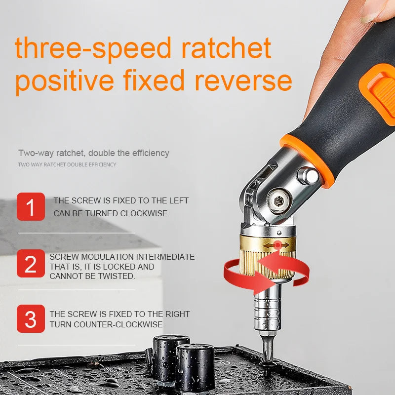 Universal Two Way joint Ratchet screwdriver™