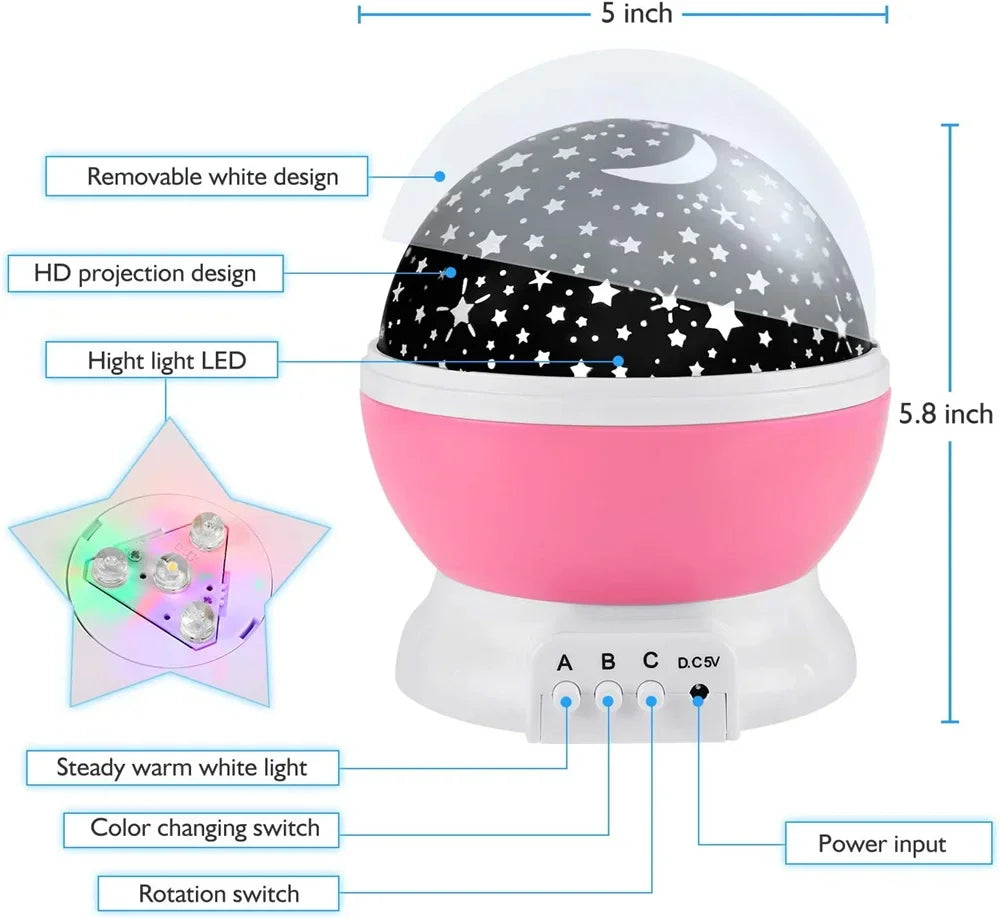 Starry Moon LED Lamp