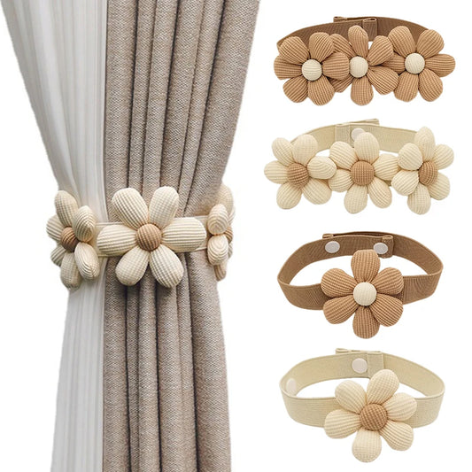 Flower Shape Curtain Tieback Elastic Band™